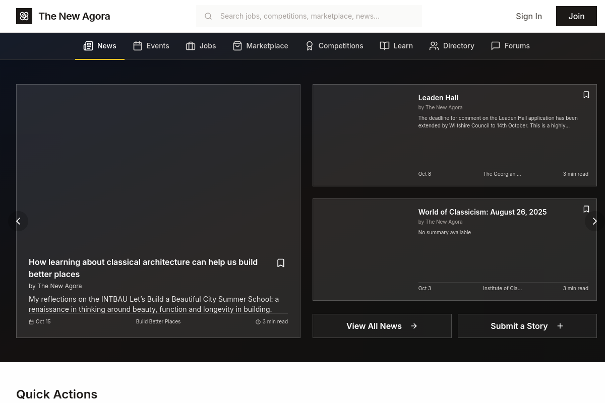 The New Agora screenshot